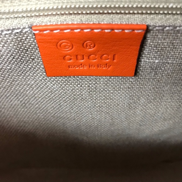 Gucci Orange Guccissima GG Logo Bree Crossbody Bag - Picture 14 of 15
